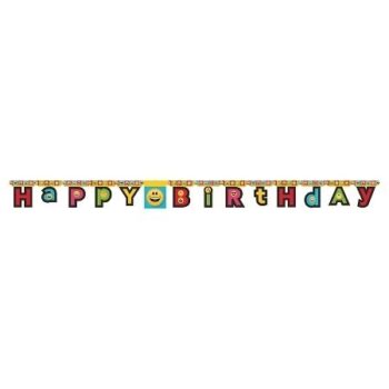 Festone snodabile Emoji- Festone Happy Birthday