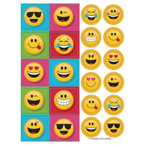 Emoji - Confezione 4 fogli di Stickers