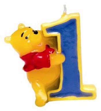 Candelina sagomata numero 1 Winnie The Pooh