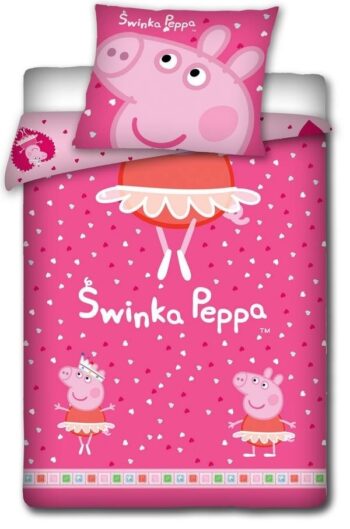 Parure Copripiumino Singolo Peppa Pig Ballerina