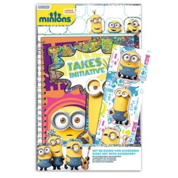 Set diario con adesivi Minions