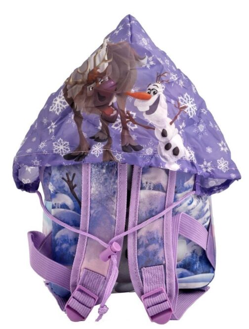 Zaino asilo Disney Frozen con cappuccio impermeabile