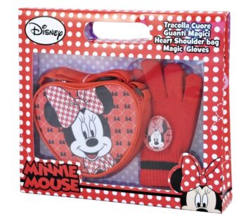 Set regalo tracollina cuore e guanti Minnie