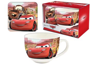 Set regalo tazza jumbo e sottotazza Disney Cars