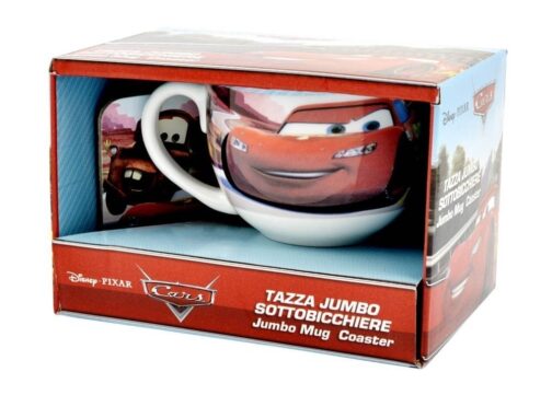 Set regalo tazza jumbo e sottotazza Disney Cars