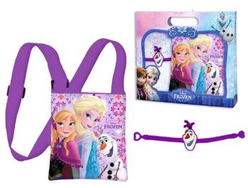 Set regalo borsetta trasversale e bracciale Disney Frozen