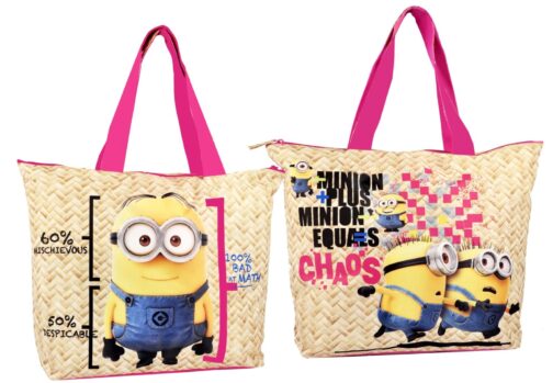 Borsa mare rafia Minions