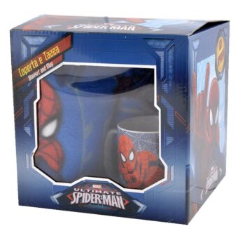 Spiderman Set regalo plaid e tazza mug