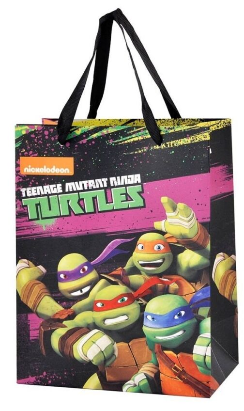 Ninja Turtles Berretto in maglia a righe con bustina regalo