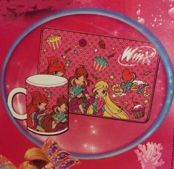 Set regalo tazza e tovaglietta cotone Winx