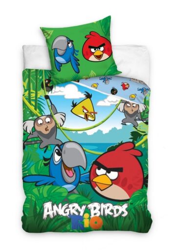 Parure copripiumino singolo Angry Birds Rio 100% cotone