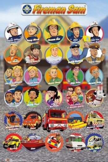 Sam il Pompiere Maxi Poster "Personaggi"
