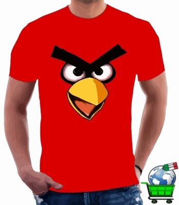 T-Shirt Angry Birds rossa
