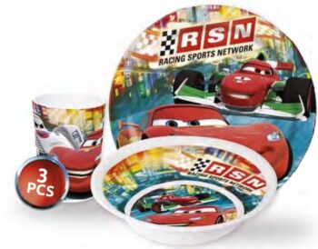 Set tavola melamina 3 pezzi Disney Cars