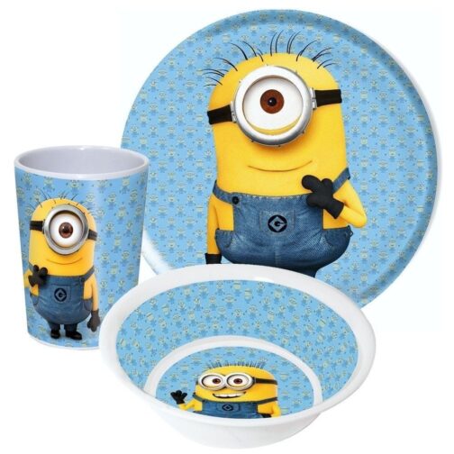 Set tavola melamina 3 pezzi Minions