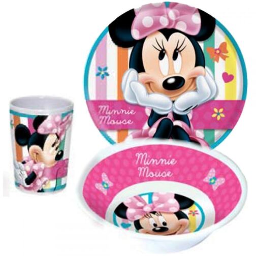 Set tavola melamina 3 pezzi Disney Minnie