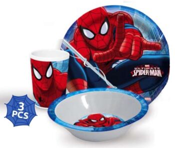 Set tavola melamina 3 pezzi Spiderman