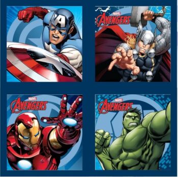 Set 4 asciugamani magici viso Marvel Avengers