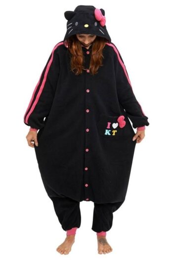 Pigiamone Kigurumi adulto Hello Kitty black - Taglia Unica