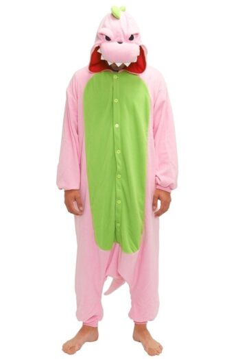 Pigiamone Kigurumi adulto Dinosauro Rosa - Taglia Regular