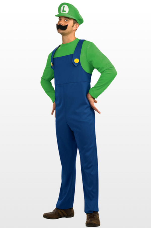 Costume Adulto Luigi Super Mario-Costumi Di Carnevale E Maschere