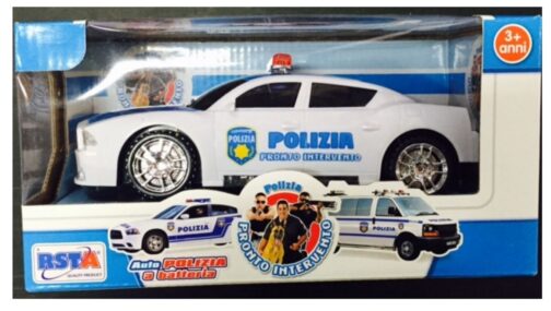 Auto della Polizia con luci e suoni