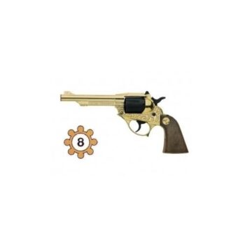 Alabama Pistola in Metallo, 8 Colpi, Plastica, Nero