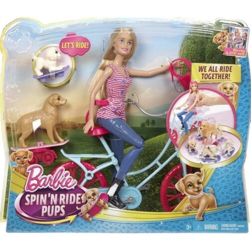 Barbie Pedala Coi Cuccioli