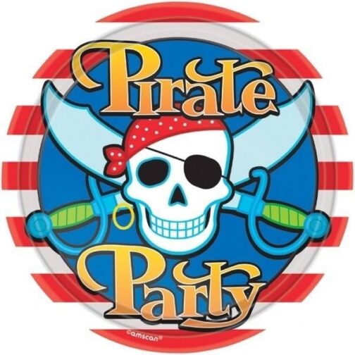 Piatti per festa Pirati 23 cm