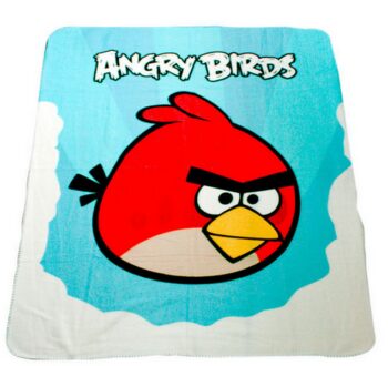 Plaid pile Angry Birds Nuvole