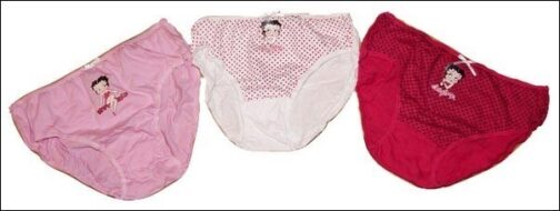 Set 3 slip bimba Betty Boop