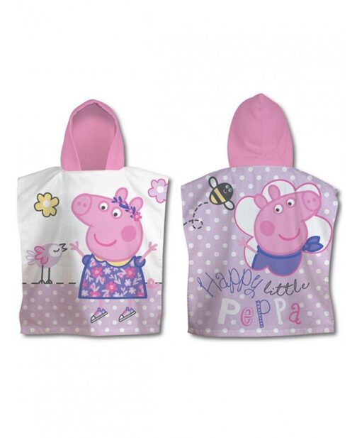 Accappatoio poncho Peppa Pig Happy