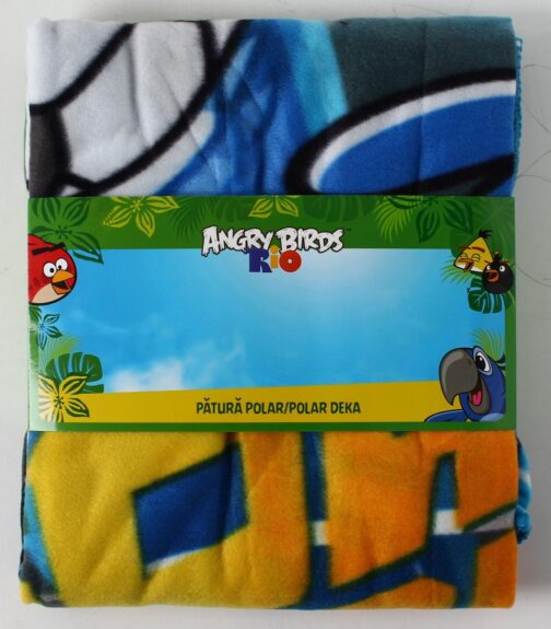 Plaid pile Angry Birds Rio Fowl Play