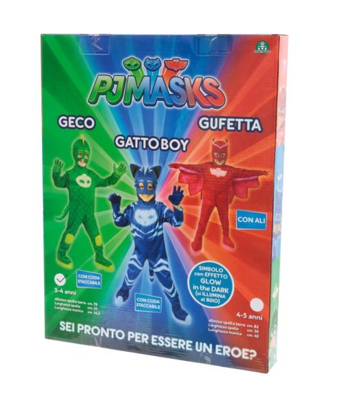 Costume carnevale Geco Pj Masks Super Pigiamini DeLuxe