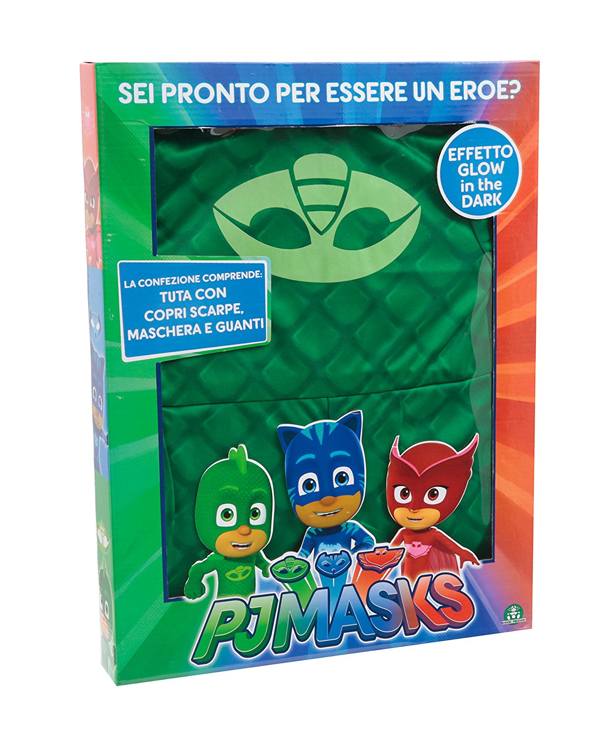 Costume Carnevale Geco Pj Masks Super Pigiamini DeLuxe-Costumi Di C