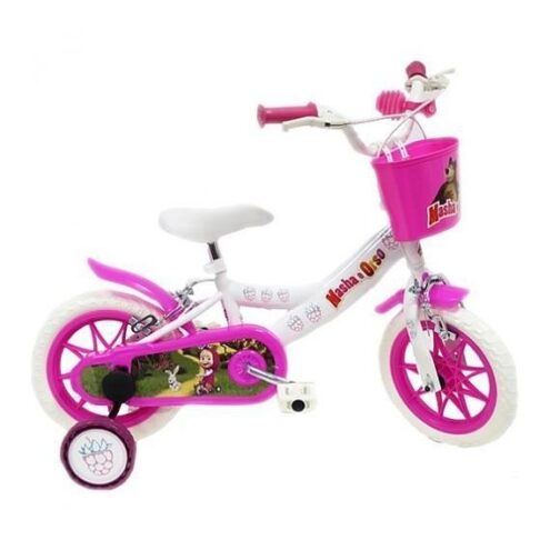 Bicicletta con rotelle Masha e Orso 12 pollici