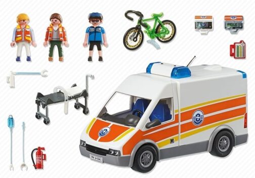 Playmobil 5541 - Ambulanza della Guardia Costiera con Luci e Suoni