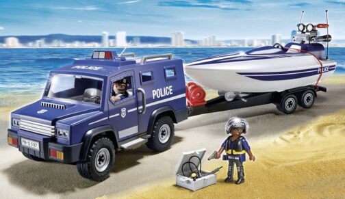 Playmobil - Camionetta e Motoscafo della Polizia