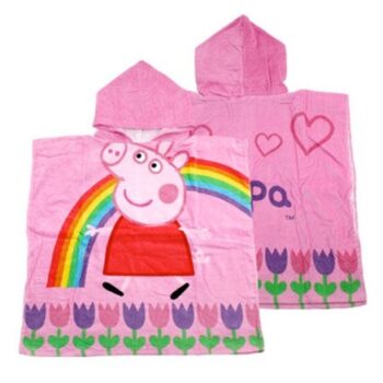 Accappatoio poncho Peppa Pig Arcobaleno