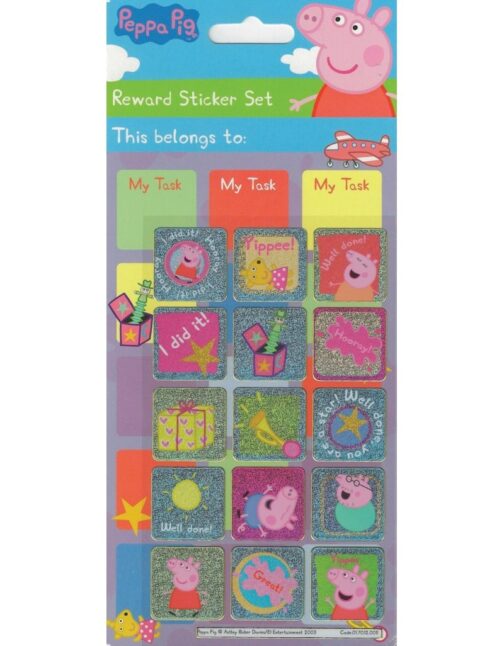 Set Stickers ricompensa Peppa Pig 15 pezzi