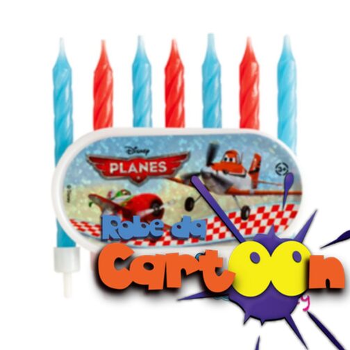 8 candeline per torta Disney Planes