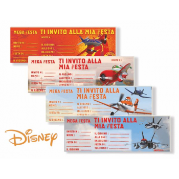 Carnet inviti festa Disney Planes 15pz