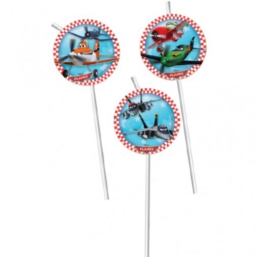 Confezione 6 cannucce Disney Planes