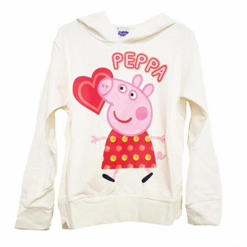 Felpa bimba con cappuccio Peppa Pig Cuore