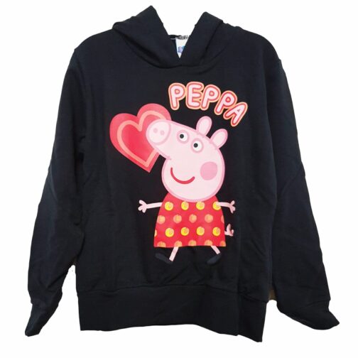 Felpa bimba con cappuccio Peppa Pig Cuore