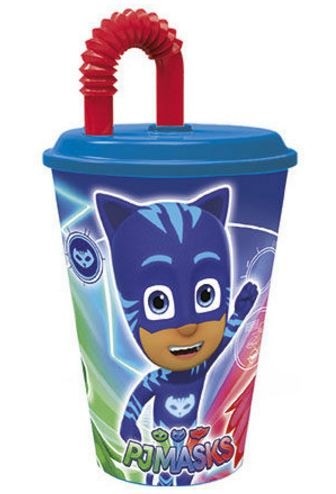 Bicchiere con cannuccia Pj Masks