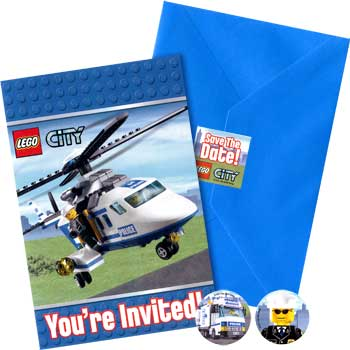 Inviti per festa Lego City