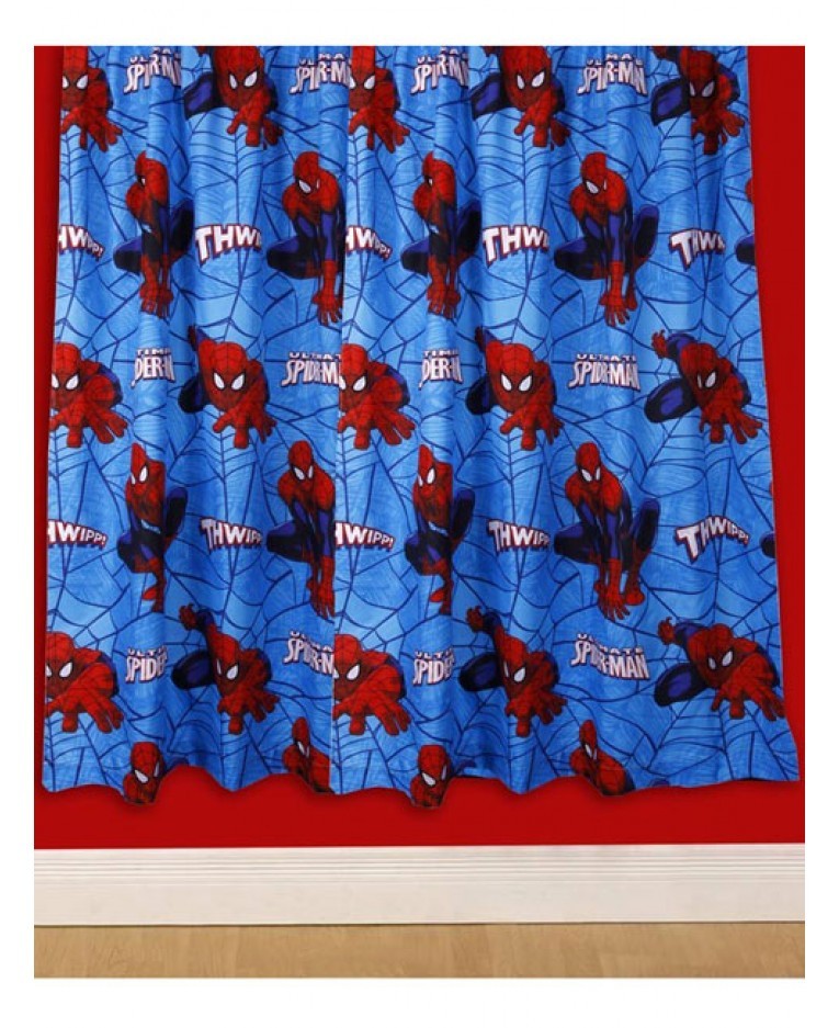 Tende Per Cameretta Spiderman City 137cm-Tappeti E Tende