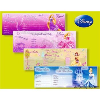 Carnet inviti festa Principesse Disney