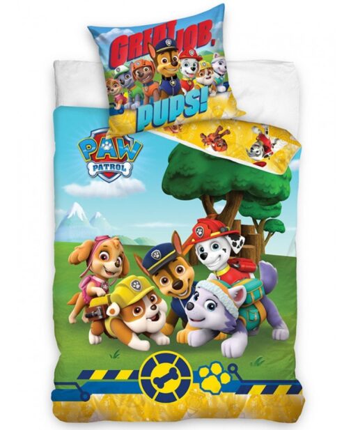 Parure copripiumino singolo Paw Patrol "Good Job Pups"